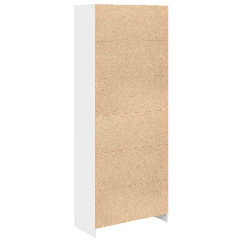Chest of drawers, white, 70x35x180cm, engineered wood