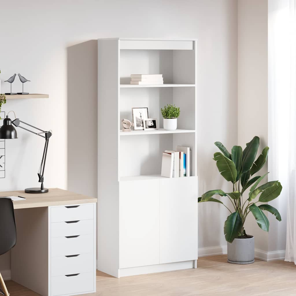 Chest of drawers, white, 70x35x180cm, engineered wood