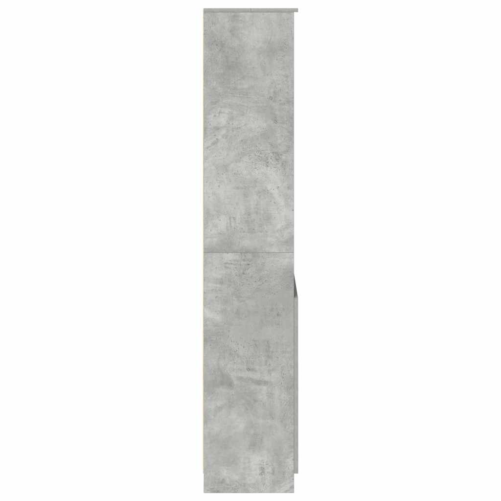 Komoda, betono pilkos spalvos, 70x35x180cm, apdirbta mediena