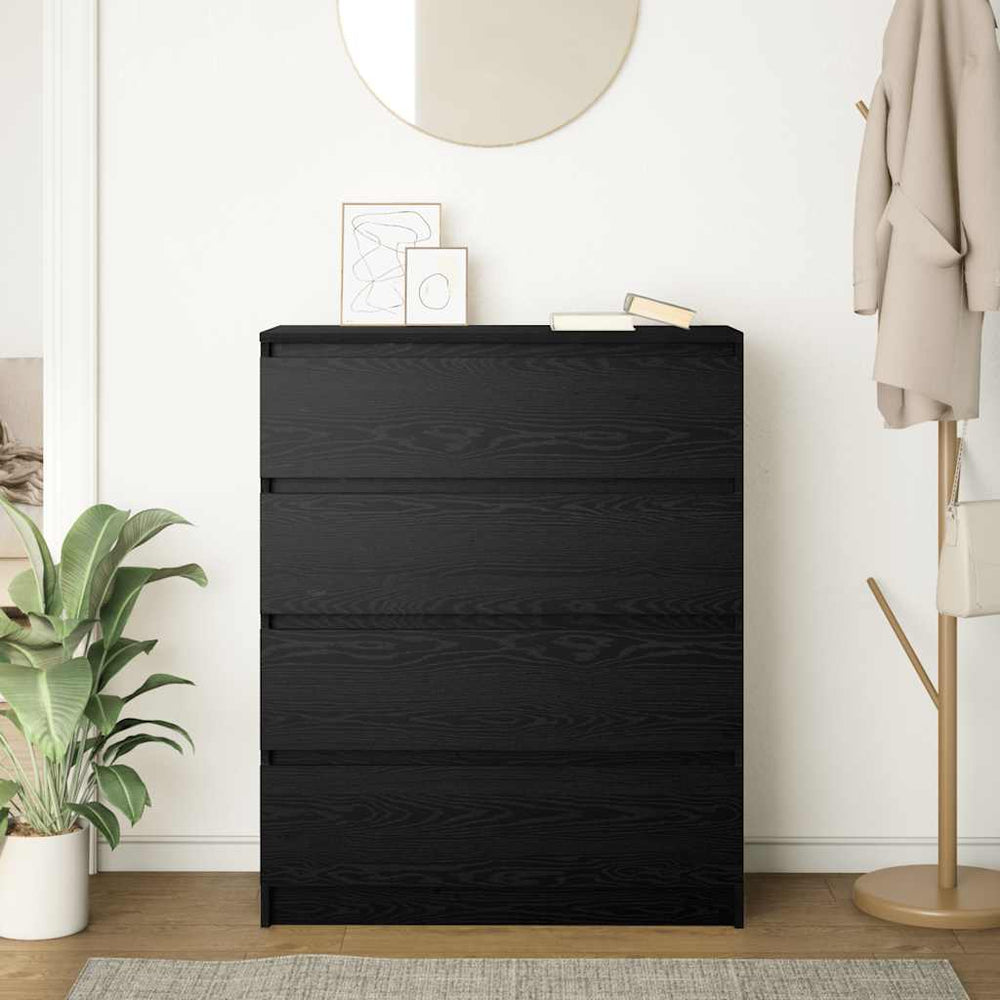 indauja juodas ąžuolas 80x35x99 cm inžinerinė mediena
