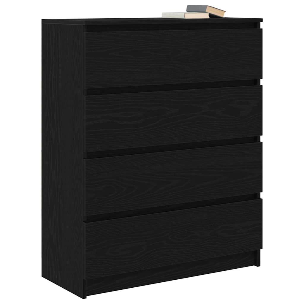 indauja juodas ąžuolas 80x35x99 cm inžinerinė mediena