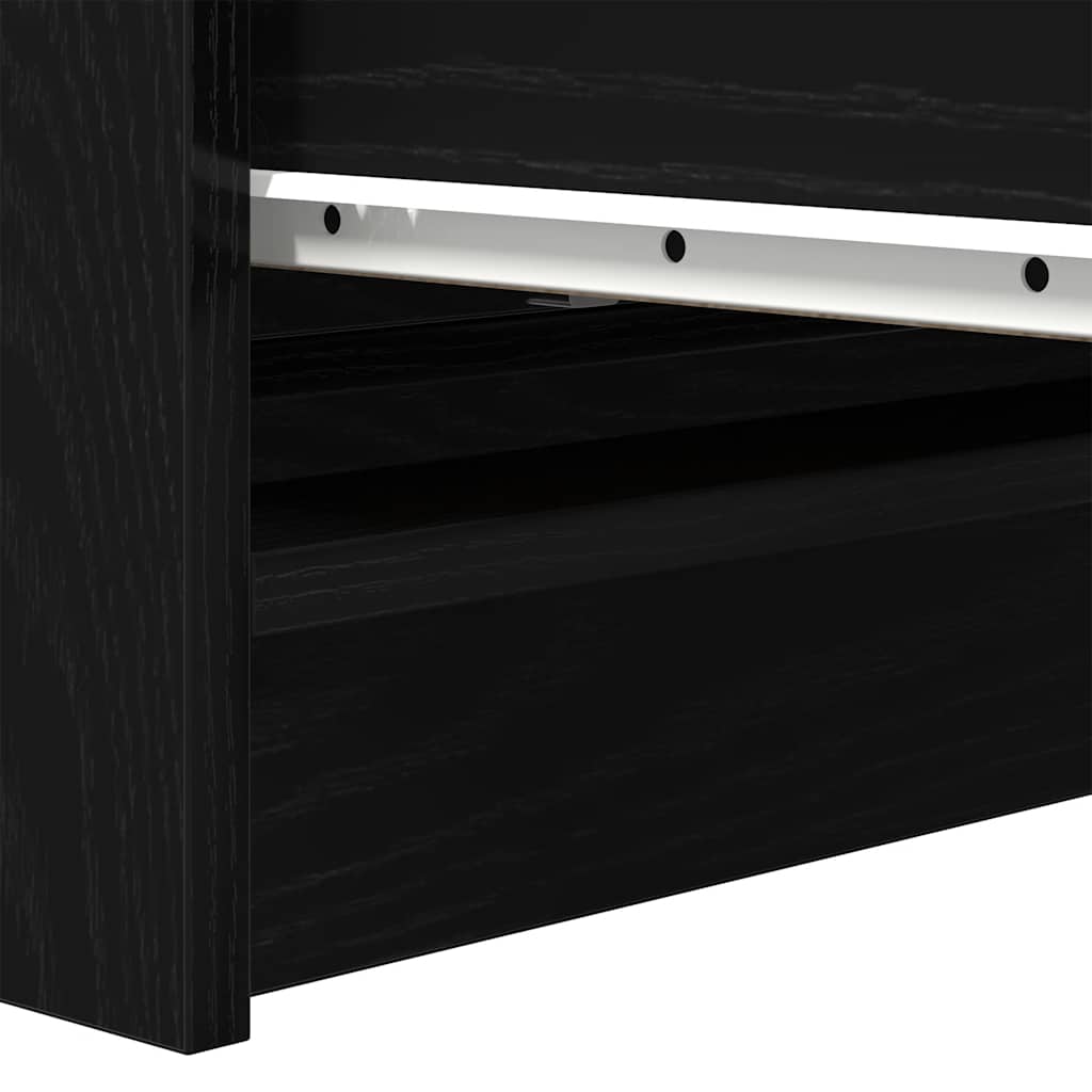 indauja juodas ąžuolas 80x35x99 cm inžinerinė mediena