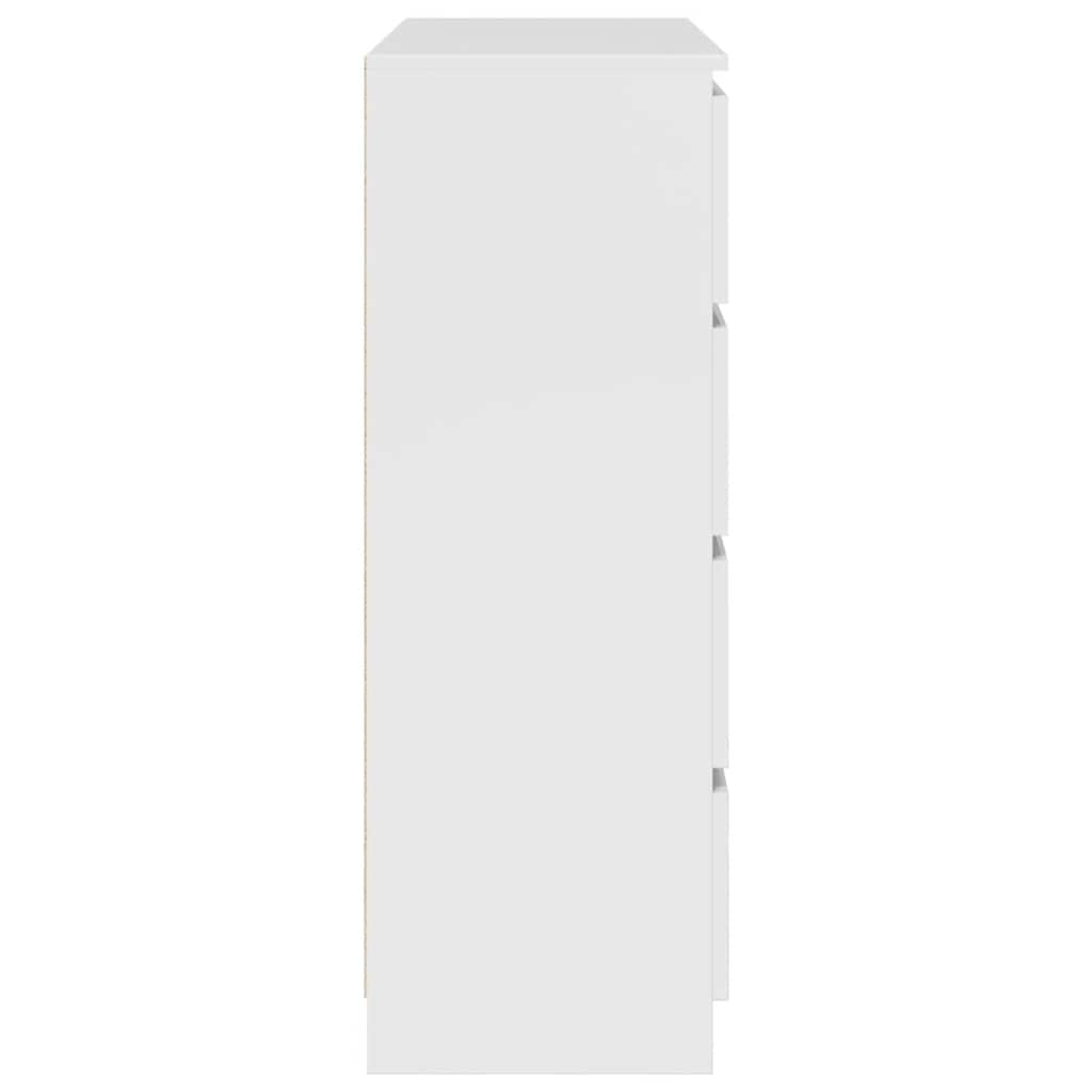 Šoninė spintelė, baltos spalvos, 100x35x99 cm, apdirbta mediena