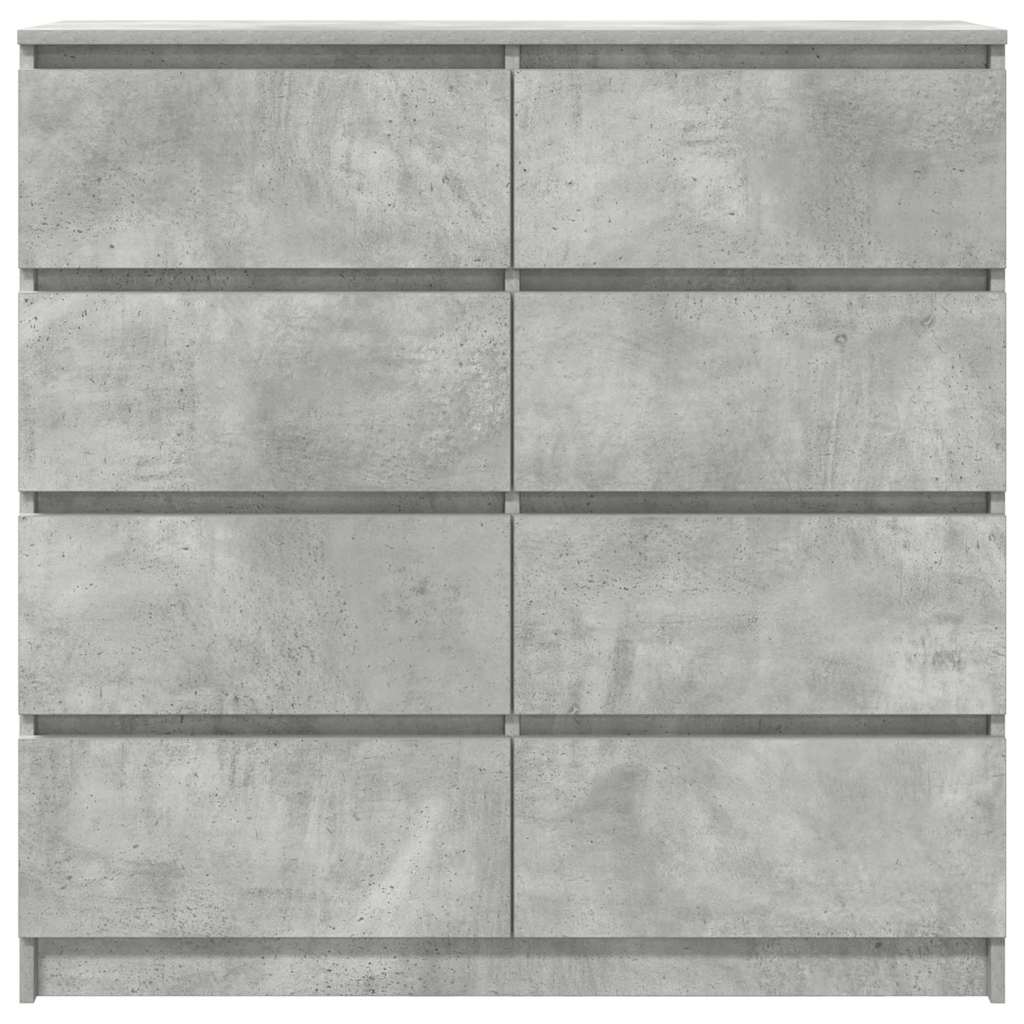 Šoninė spintelė, betono pilka, 100x35x99 cm, apdirbta mediena
