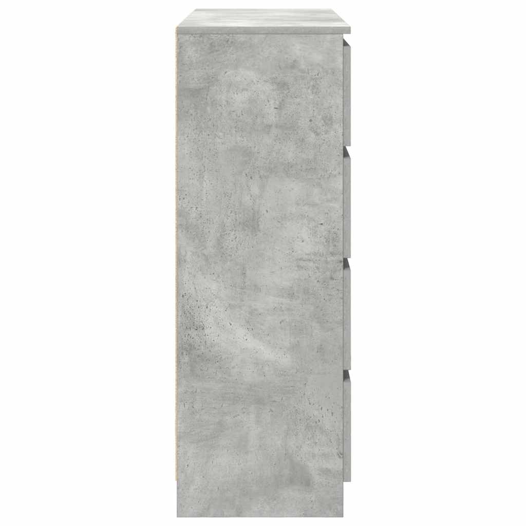 Šoninė spintelė, betono pilka, 100x35x99 cm, apdirbta mediena