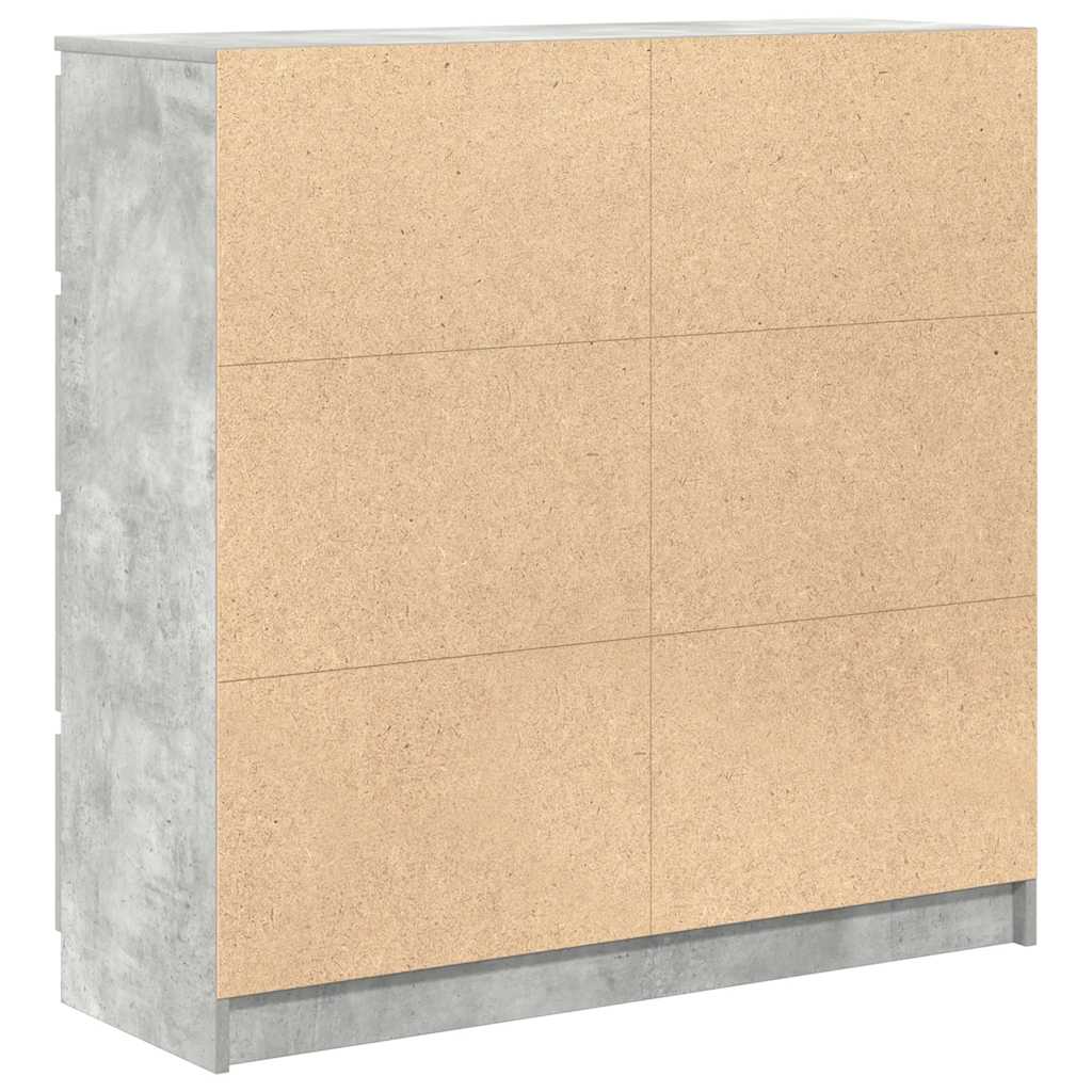 Šoninė spintelė, betono pilka, 100x35x99 cm, apdirbta mediena