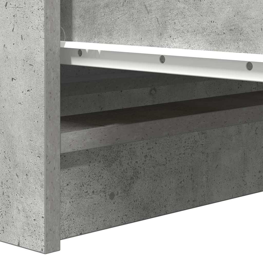 Šoninė spintelė, betono pilka, 100x35x99 cm, apdirbta mediena