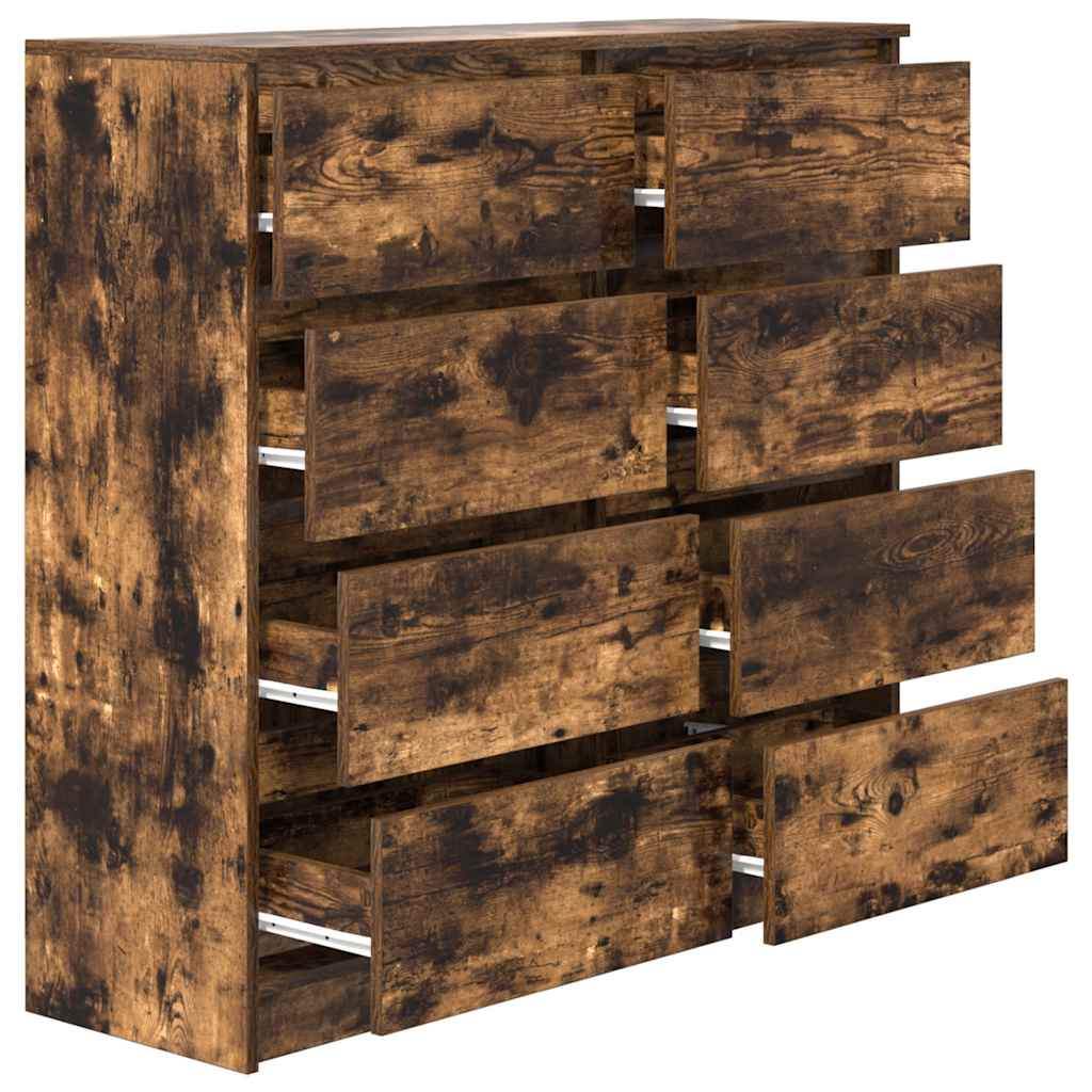 Šoninė spintelė, dūminio ąžuolo, 100x35x99 cm, apdirbta mediena
