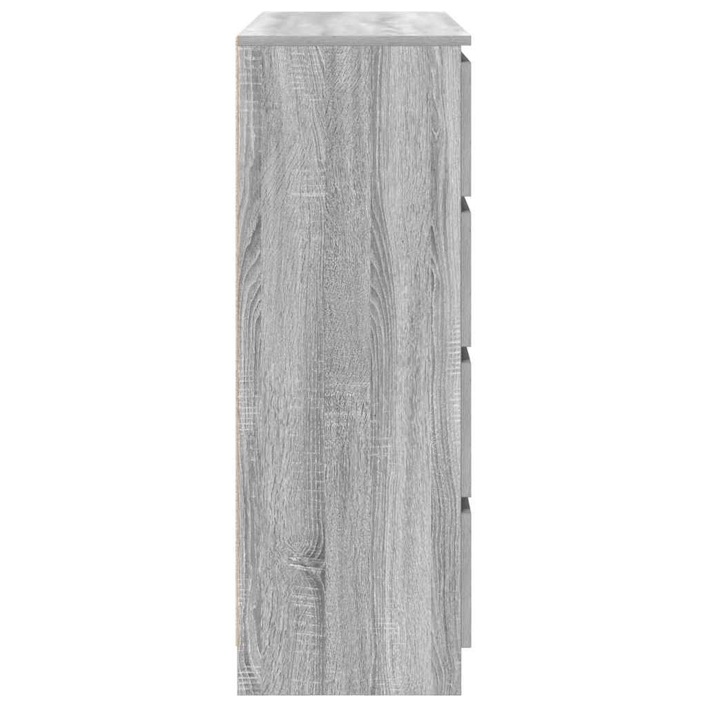 Šoninė spintelė, pilka ąžuolo, 100x35x99 cm, apdirbta mediena