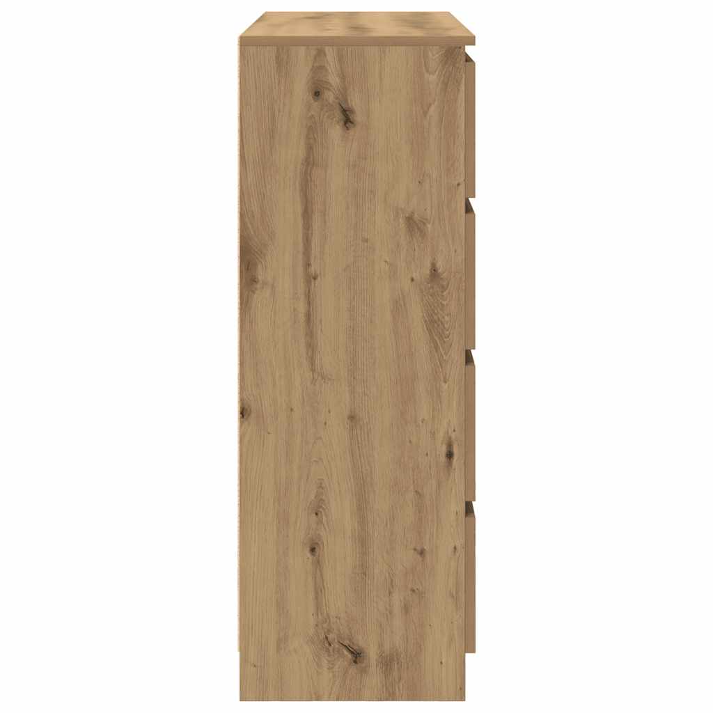 Šoninė spintelė, artisano ąžuolo, 100x35x99cm, apdirbta mediena