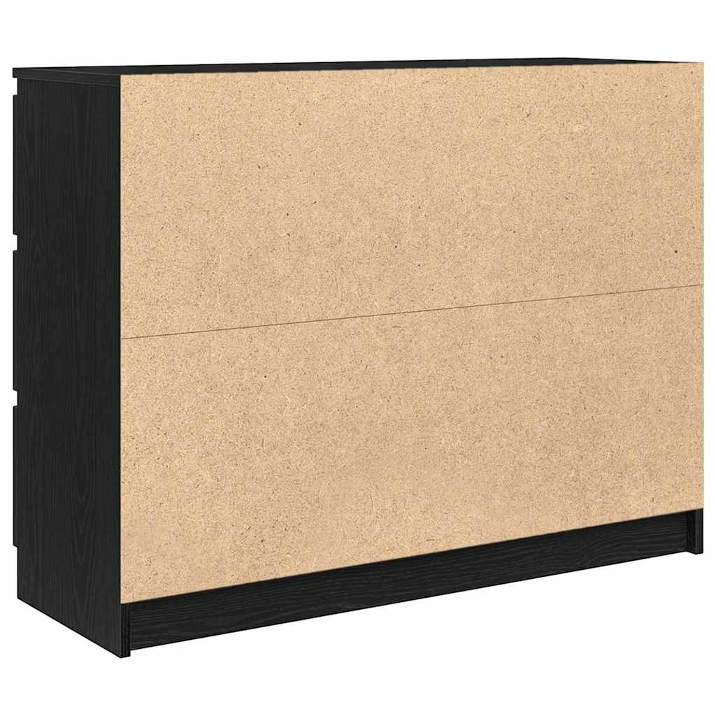 indauja juodas ąžuolas 100x35x76 cm inžinerinė mediena