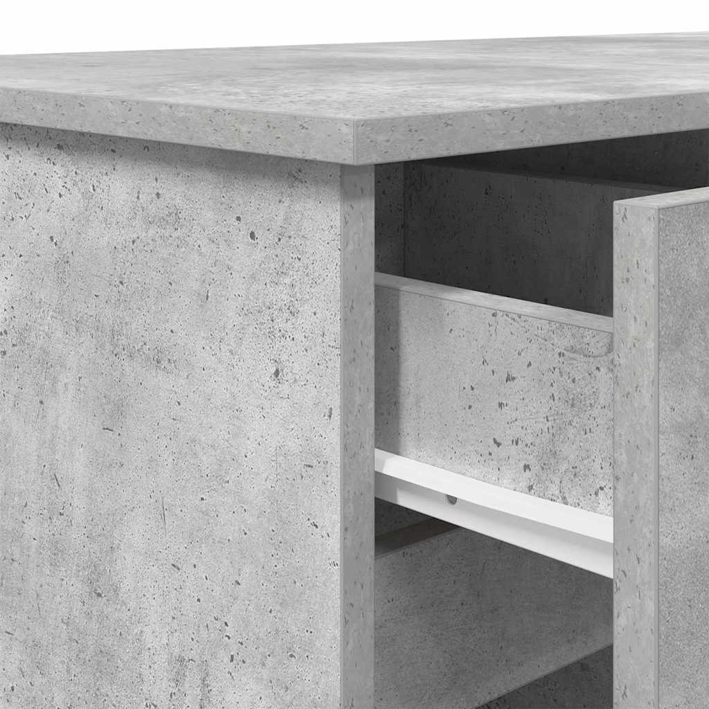 Stalas Betono Pilkas 140x49x76 cm Inžinerinis Medienos
