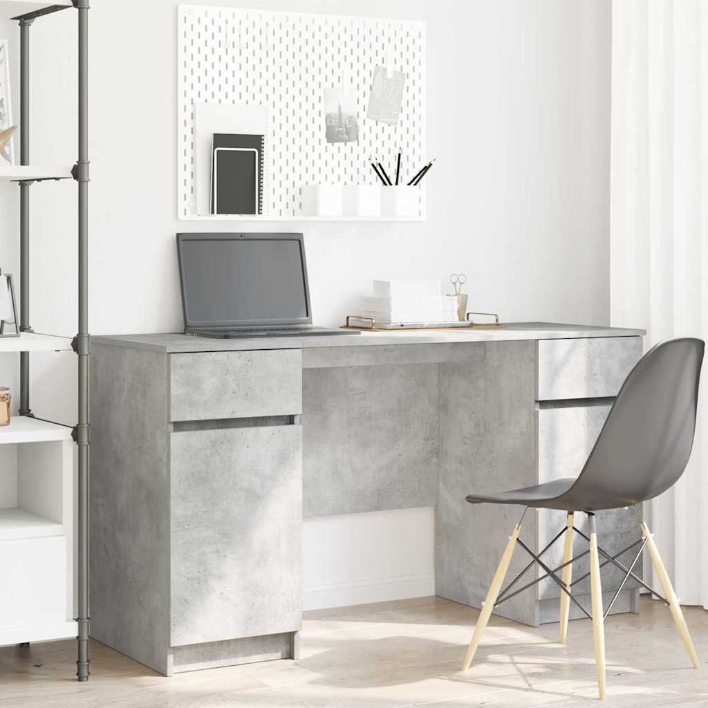 Stalas Betono Pilkas 140x49x76 cm Inžinerinis Medienos
