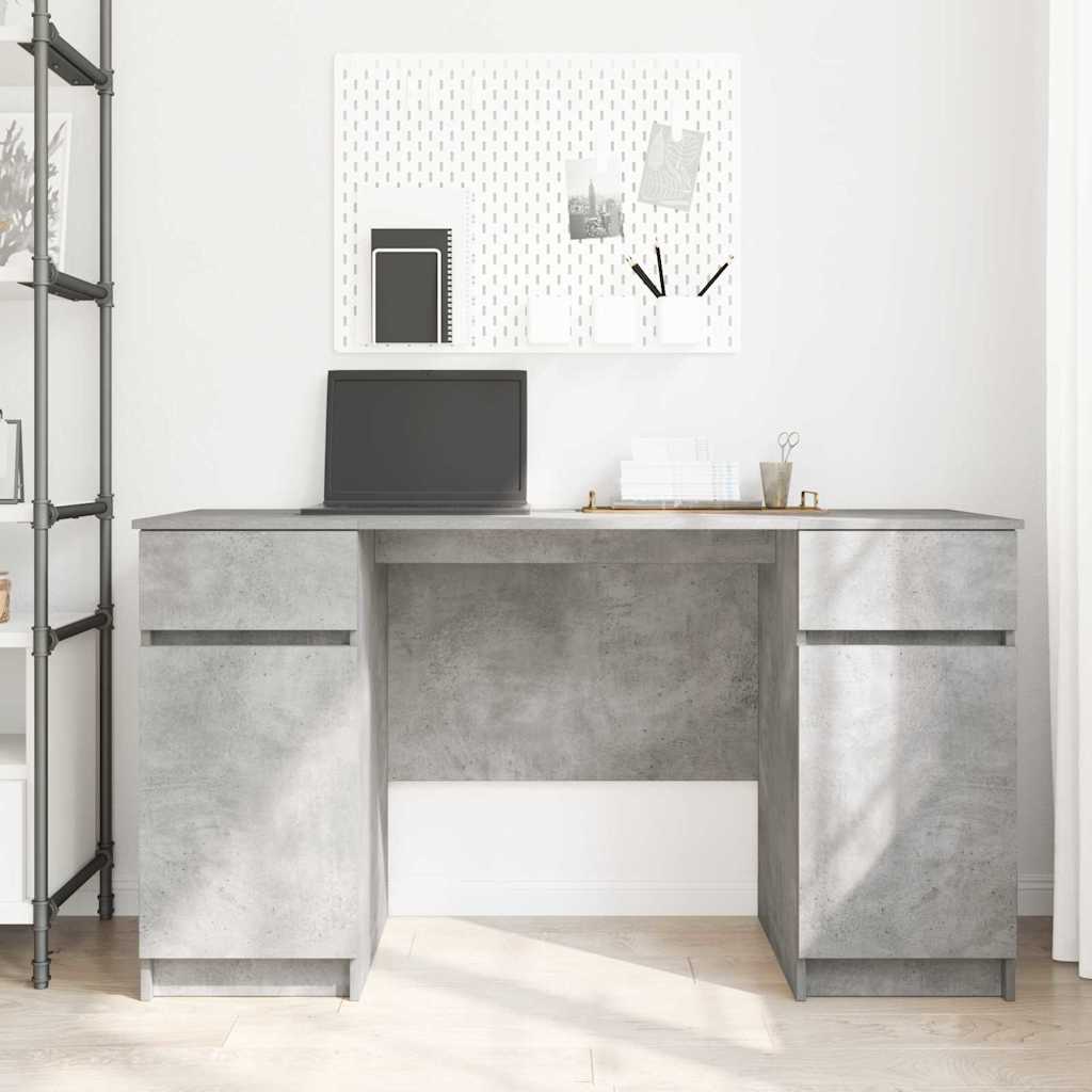 Stalas Betono Pilkas 140x49x76 cm Inžinerinis Medienos