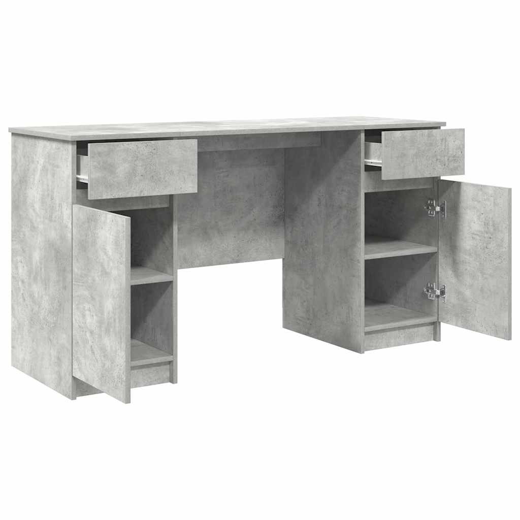 Stalas Betono Pilkas 140x49x76 cm Inžinerinis Medienos