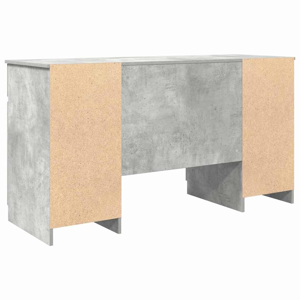 Stalas Betono Pilkas 140x49x76 cm Inžinerinis Medienos
