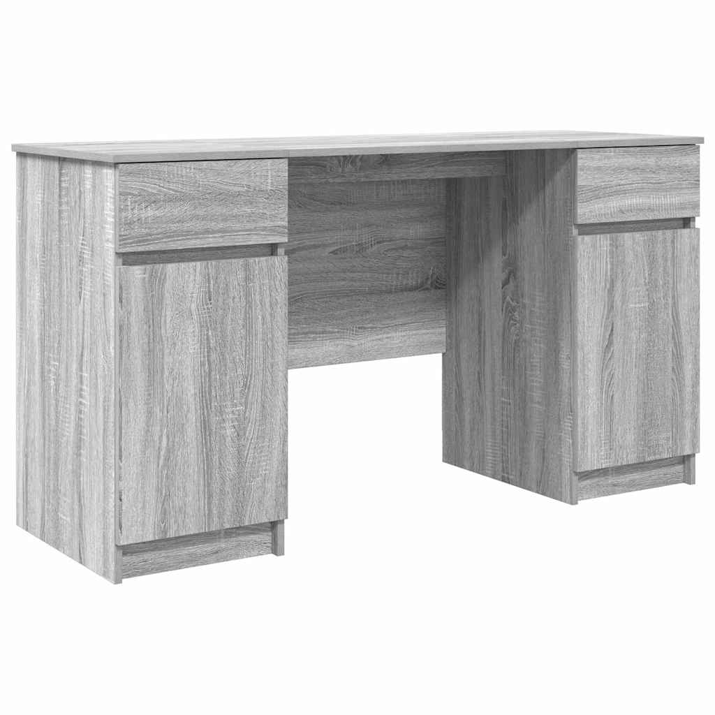 Stalas Pilka sonoma ąžuolo 140 x 49 x 76 cm Apdirbta mediena