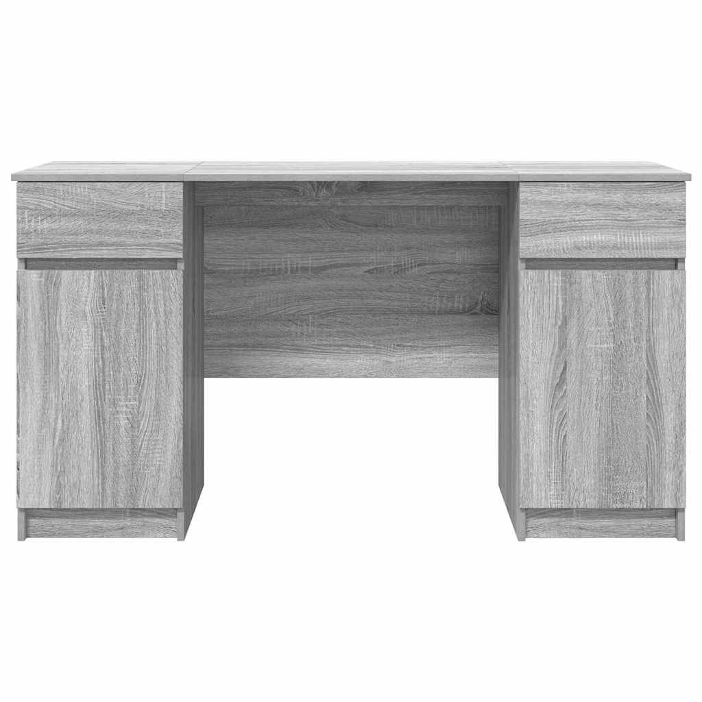 Stalas Pilka sonoma ąžuolo 140 x 49 x 76 cm Apdirbta mediena