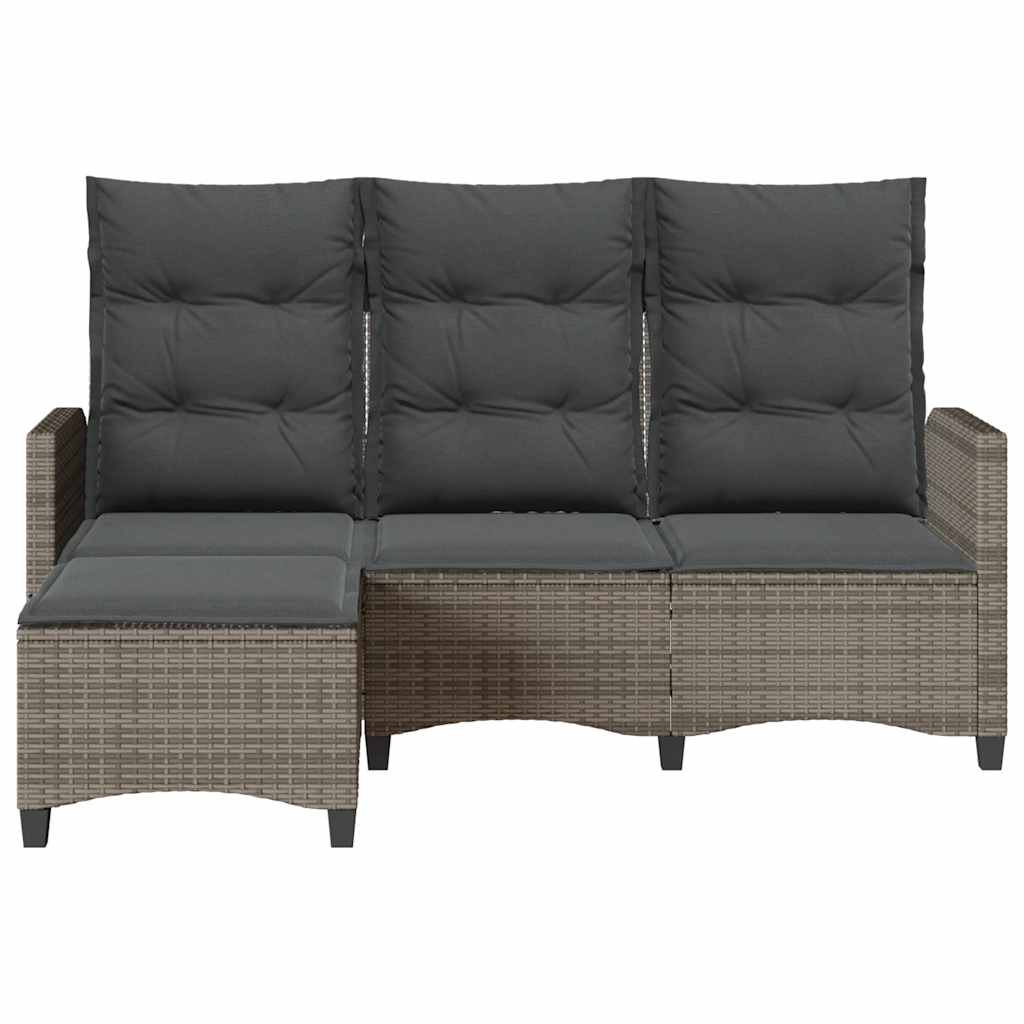 Saliekama dārza sofa ar spilveniem L veida pelēkā krāsā