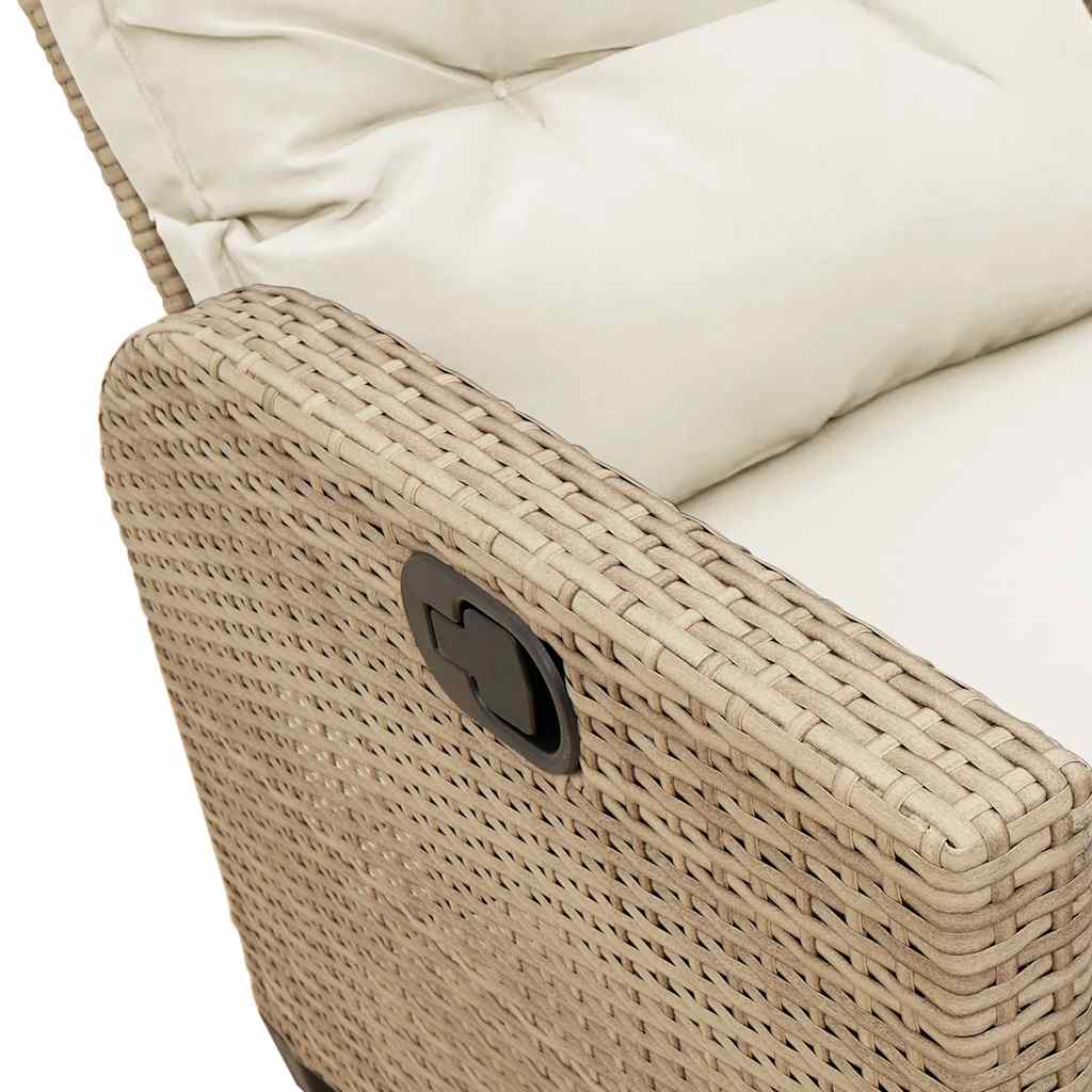 Atlošiama sodo sofa su pagalvėlėmis L formos smėlio spalvos