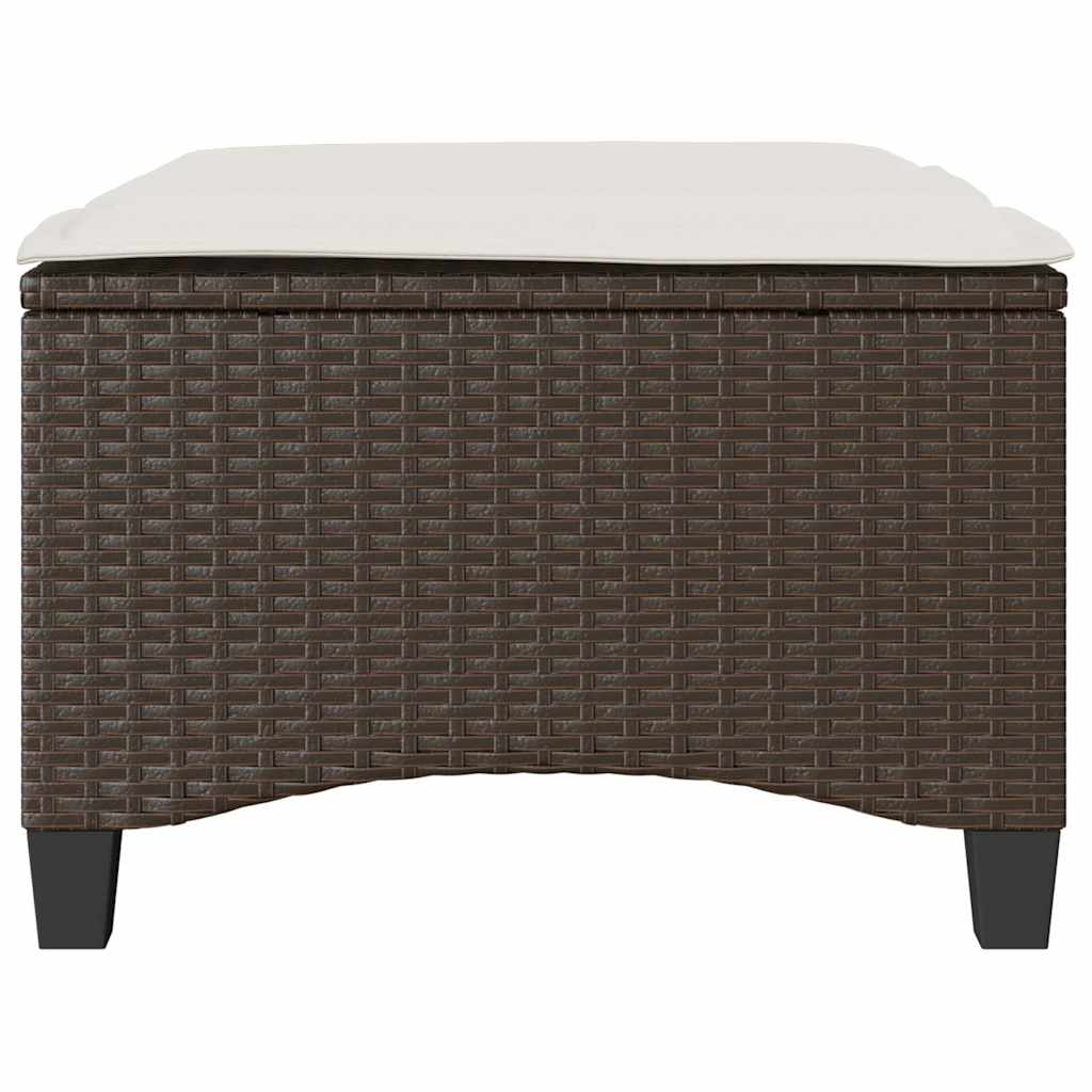 Garden Chairs with Cushions 2 pcs Brown 55x55x36 cm Polyrattan
