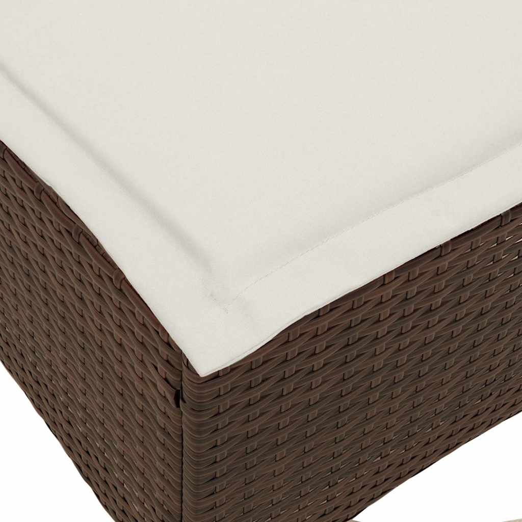 Garden Chairs with Cushions 2 pcs Brown 55x55x36 cm Polyrattan