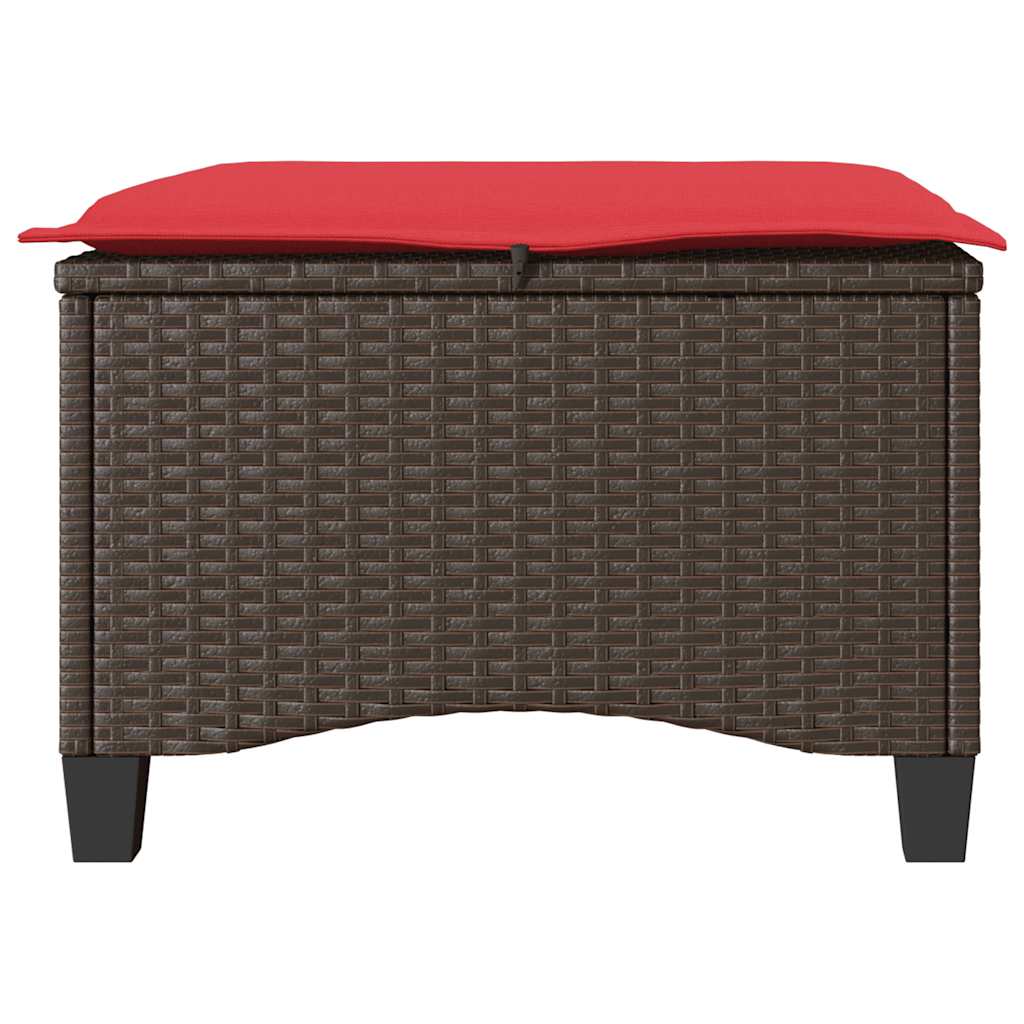 sodo kėdės su pagalvėlėmis 2 vnt Ruda 55x55x36 cm polirotango