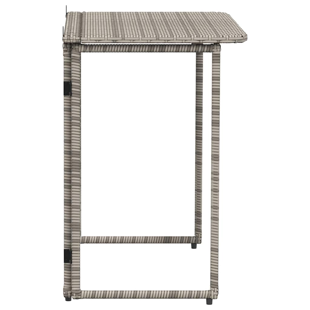 Sulankstomas sodo stalas Pilka 90x51x75 cm polirotango