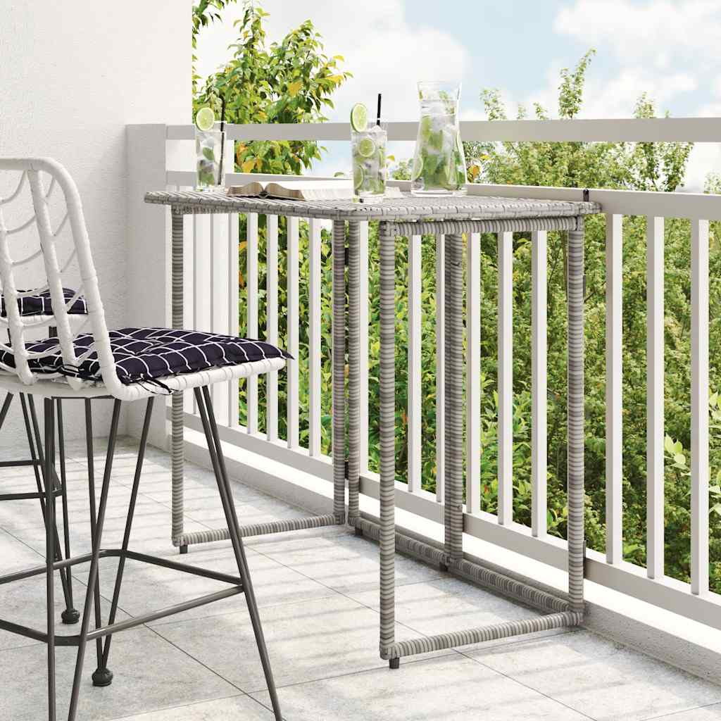 Sulankstomas sodo stalas Pilka 90x51x75 cm polirotango