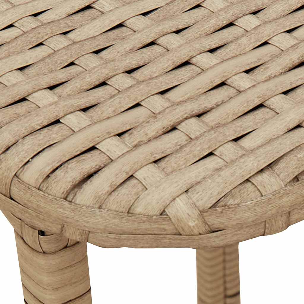 Salokāms dārza galds Bēšs 90x51x75 cm Poly Rattan