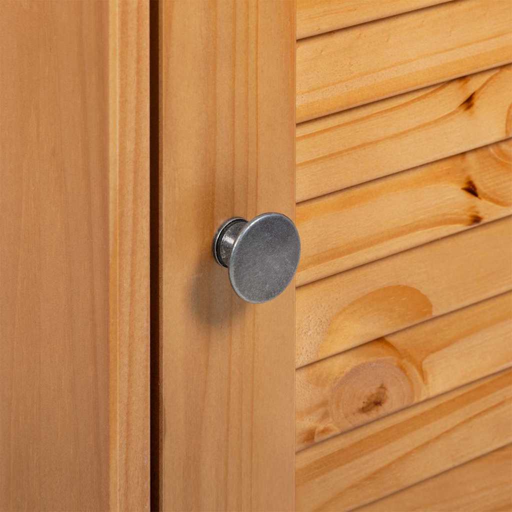 Vonios baldų rinkinys su lentyna su saugykla su durimis 2 pcs Ruda ir Medaus ruda