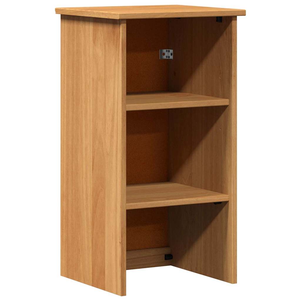 Vonios baldų rinkinys su lentyna su saugykla su durimis 2 pcs Ruda ir Medaus ruda