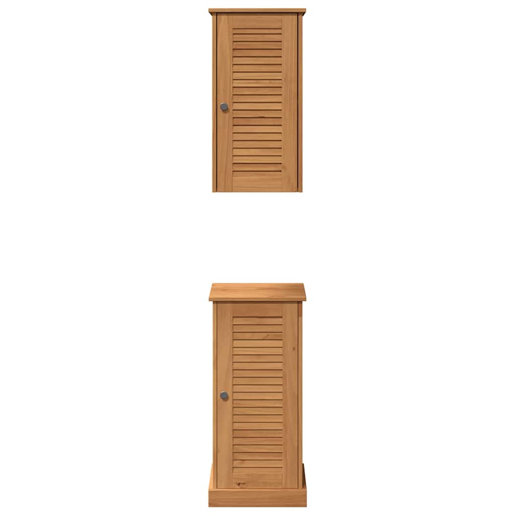 Vonios baldų rinkinys 2 pcs Ruda ir Medaus ruda 37 x 34 x 80 cm