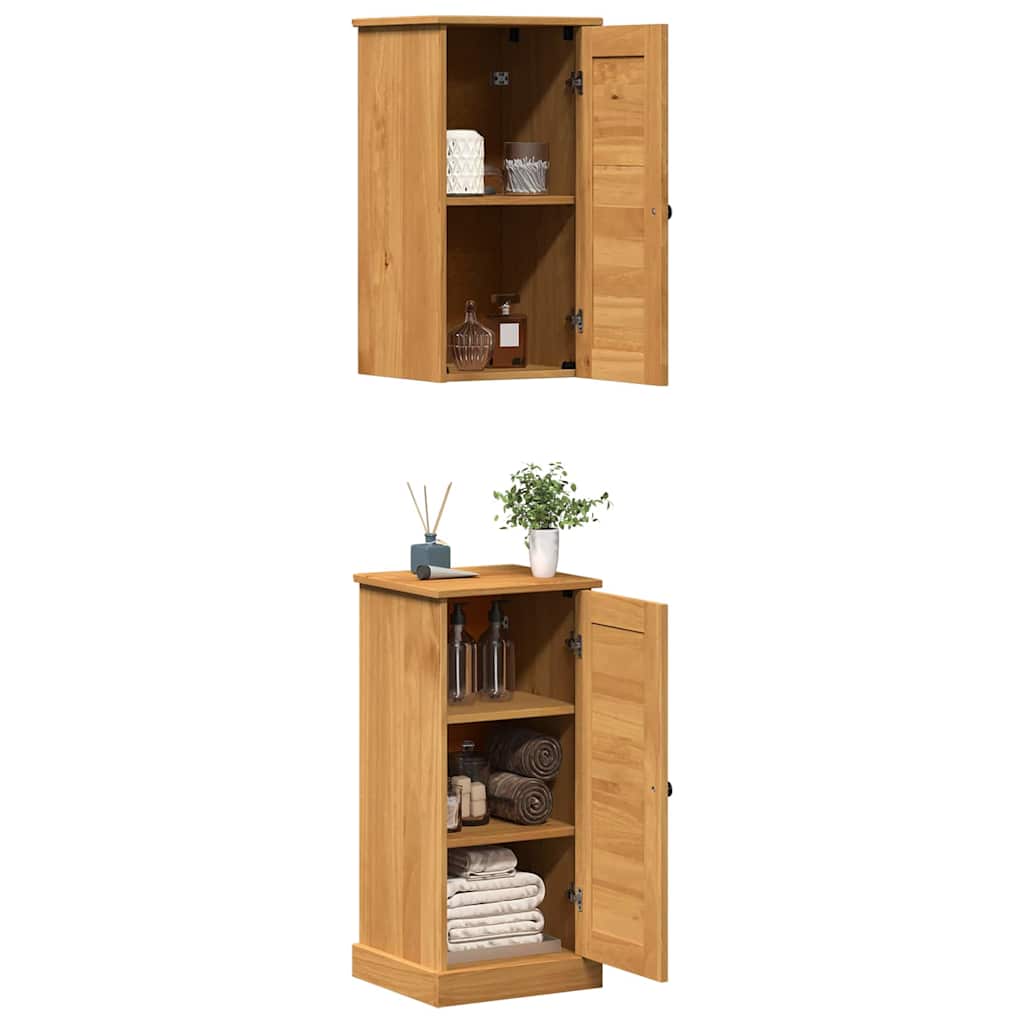 Vonios baldų rinkinys 2 pcs Ruda ir Medaus ruda 37 x 34 x 80 cm