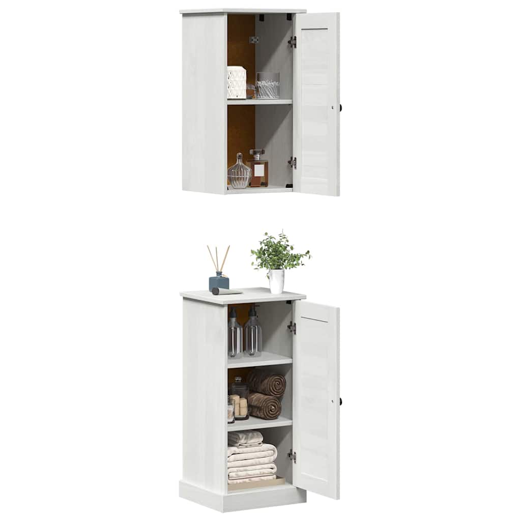 Vonios baldų rinkinys 2 pcs senovinė balta 37 x 34 x 80 cm
