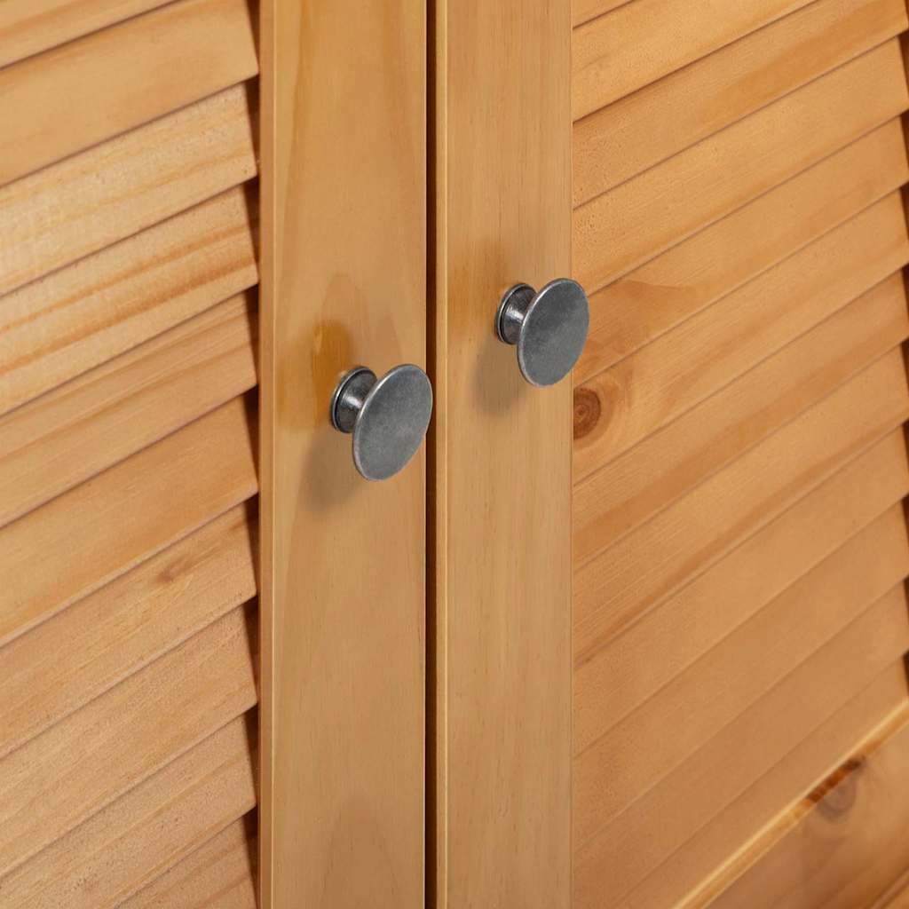 Vonios baldų rinkinys su lentyna su saugykla su durimis 2 pcs Ruda 67,5 x 34 x 80 cm