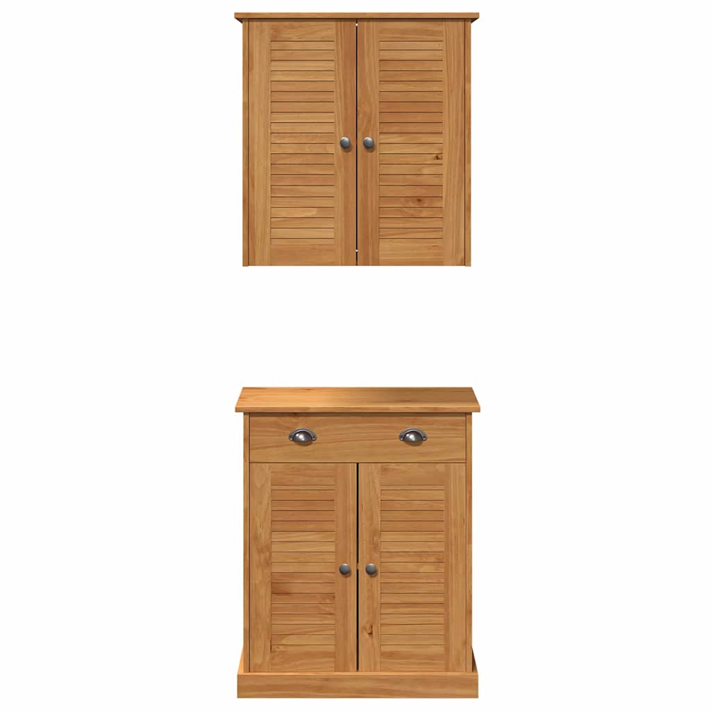 Vonios baldų rinkinys su stalčių su lentyna su saugykla su durimis 2 pcs Ruda 67.5 x 34 x 80 cm