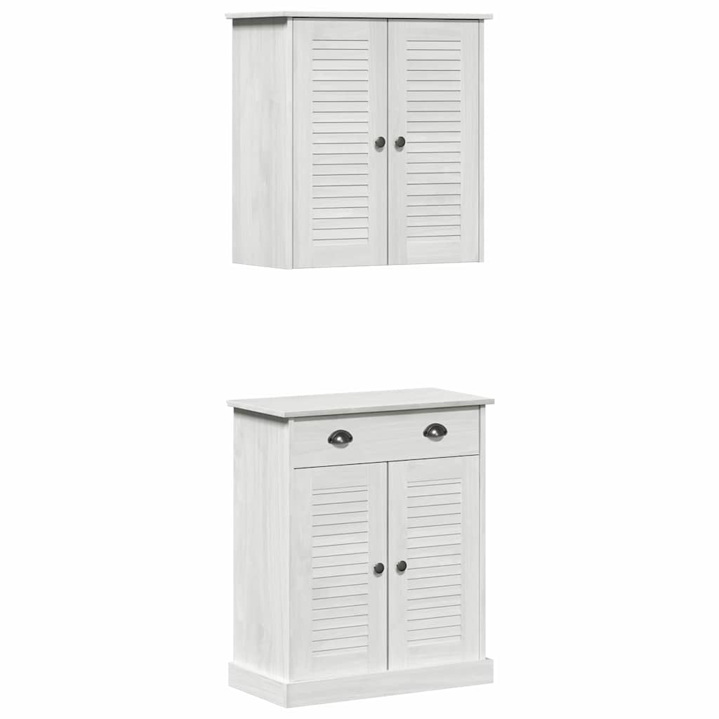 Vonios baldų rinkinys su stalčių su lentyna su saugykla su durimis 2 pcs Ruda 67.5 x 34 x 80 cm