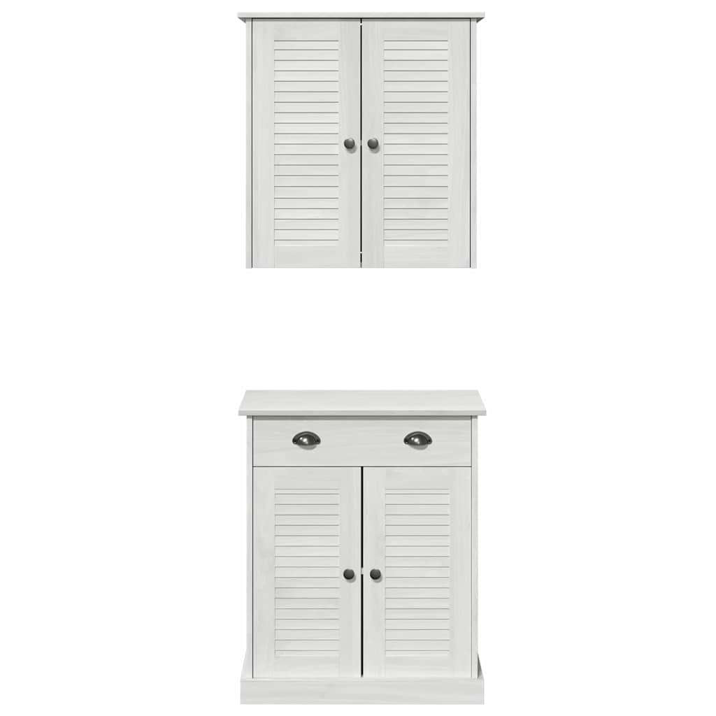Vonios baldų rinkinys su stalčių su lentyna su saugykla su durimis 2 pcs Ruda 67.5 x 34 x 80 cm