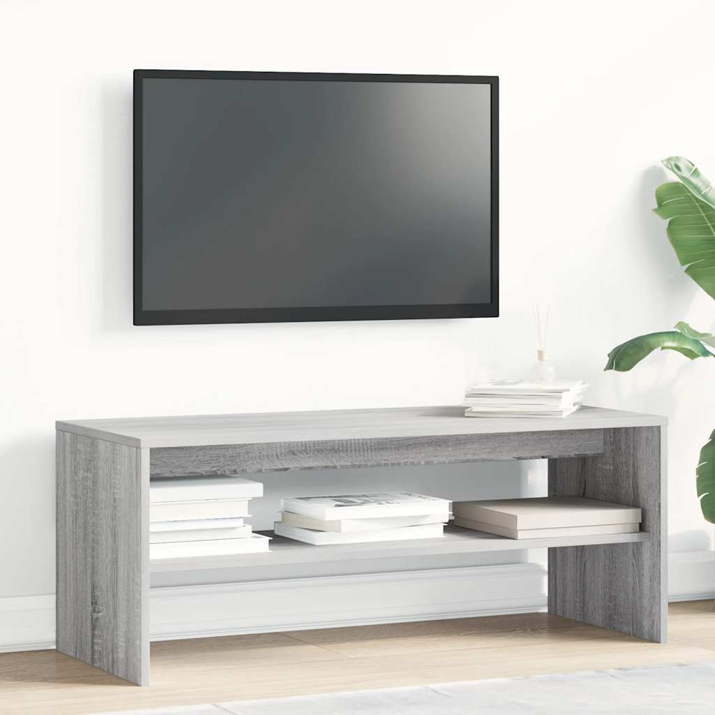 Televizoriaus spintelė, pilka ąžuolo, 100x40x40cm, mediena