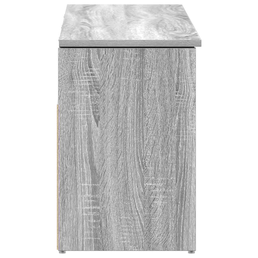 Shoe bench grey Sonoma 102x30.5x45 cm engineered wood