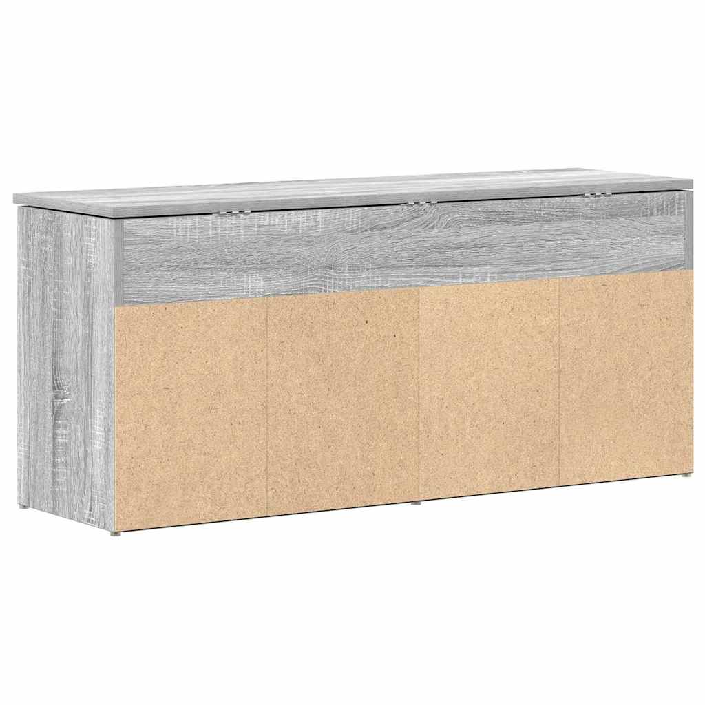 Shoe bench grey Sonoma 102x30.5x45 cm engineered wood