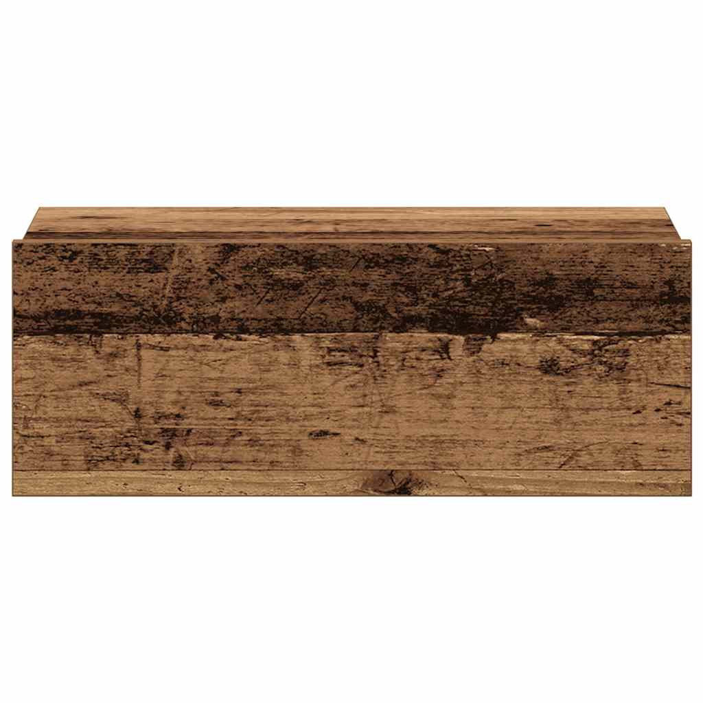 Pakabinamas naktinis staliukas, sena mediena, 40x32x15 cm, inžinerinė mediena