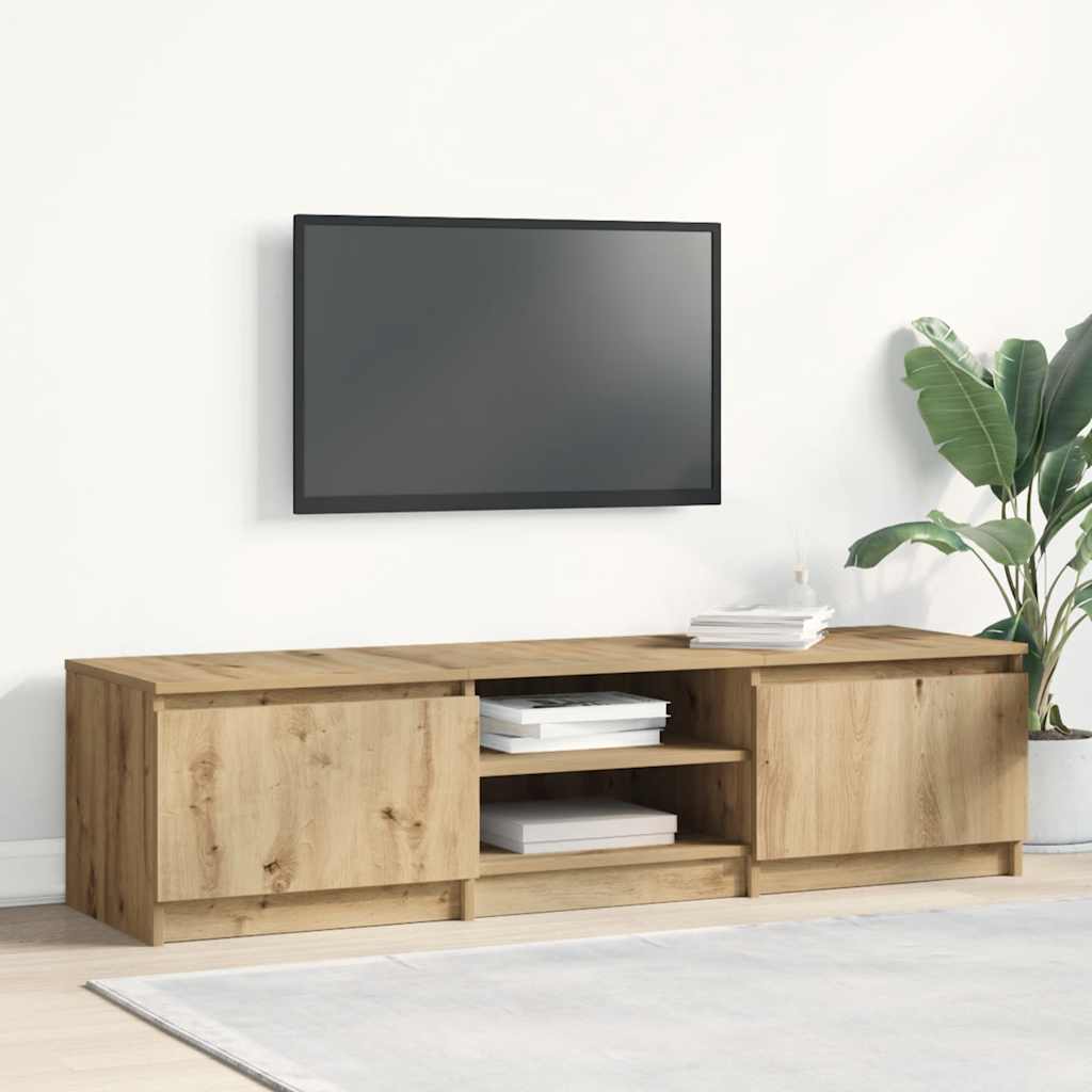 TV spintelė, ąžuolo spalvos, 140x40x36 cm, inžinerinė mediena
