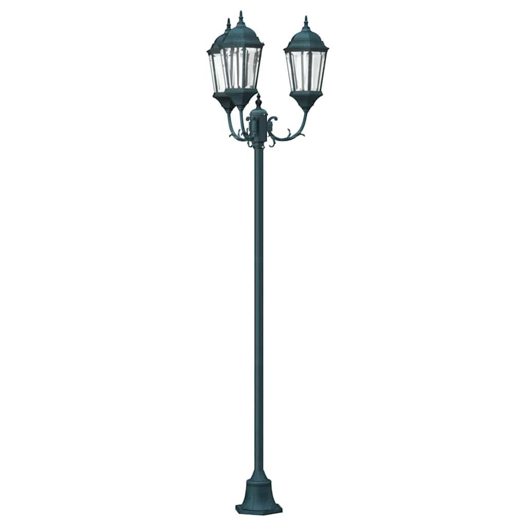 Dārza lampa Tumši zaļa Alumīnijs un Stikls