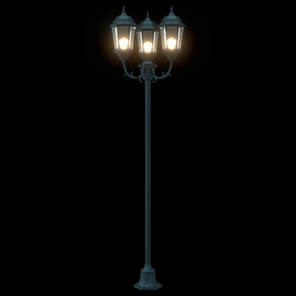Dārza lampa Tumši zaļa Alumīnijs un Stikls