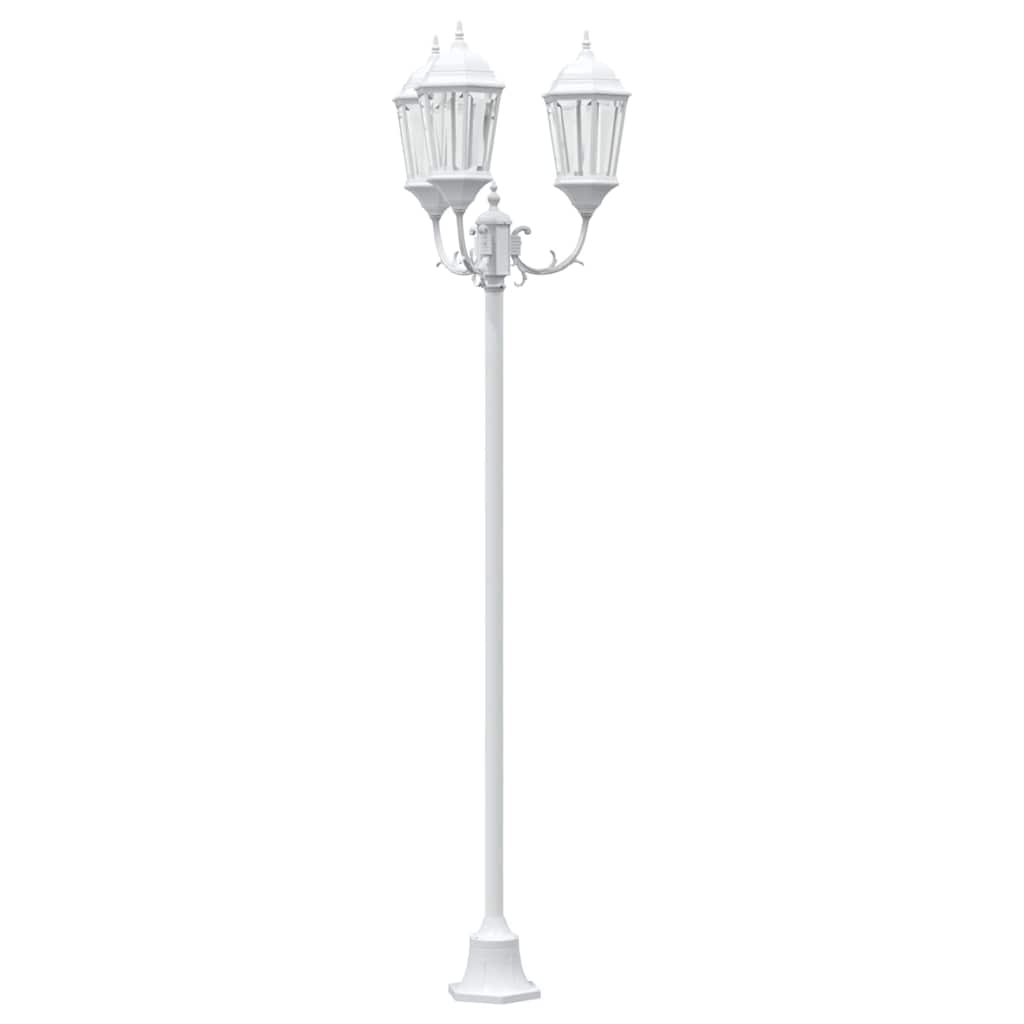 Dārza lampa Balta Alumīnijs un Stikls