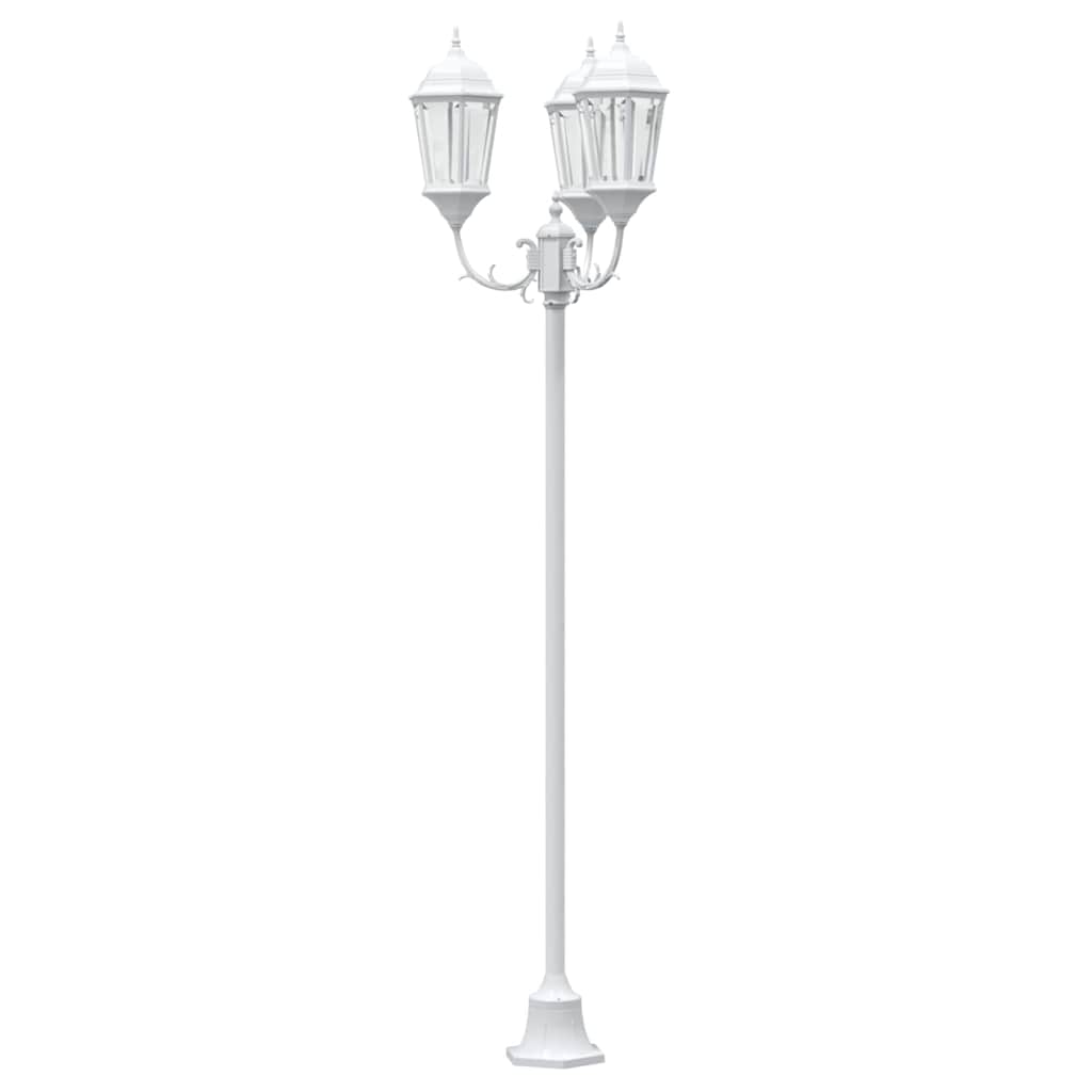 Dārza lampa Balta Alumīnijs un Stikls