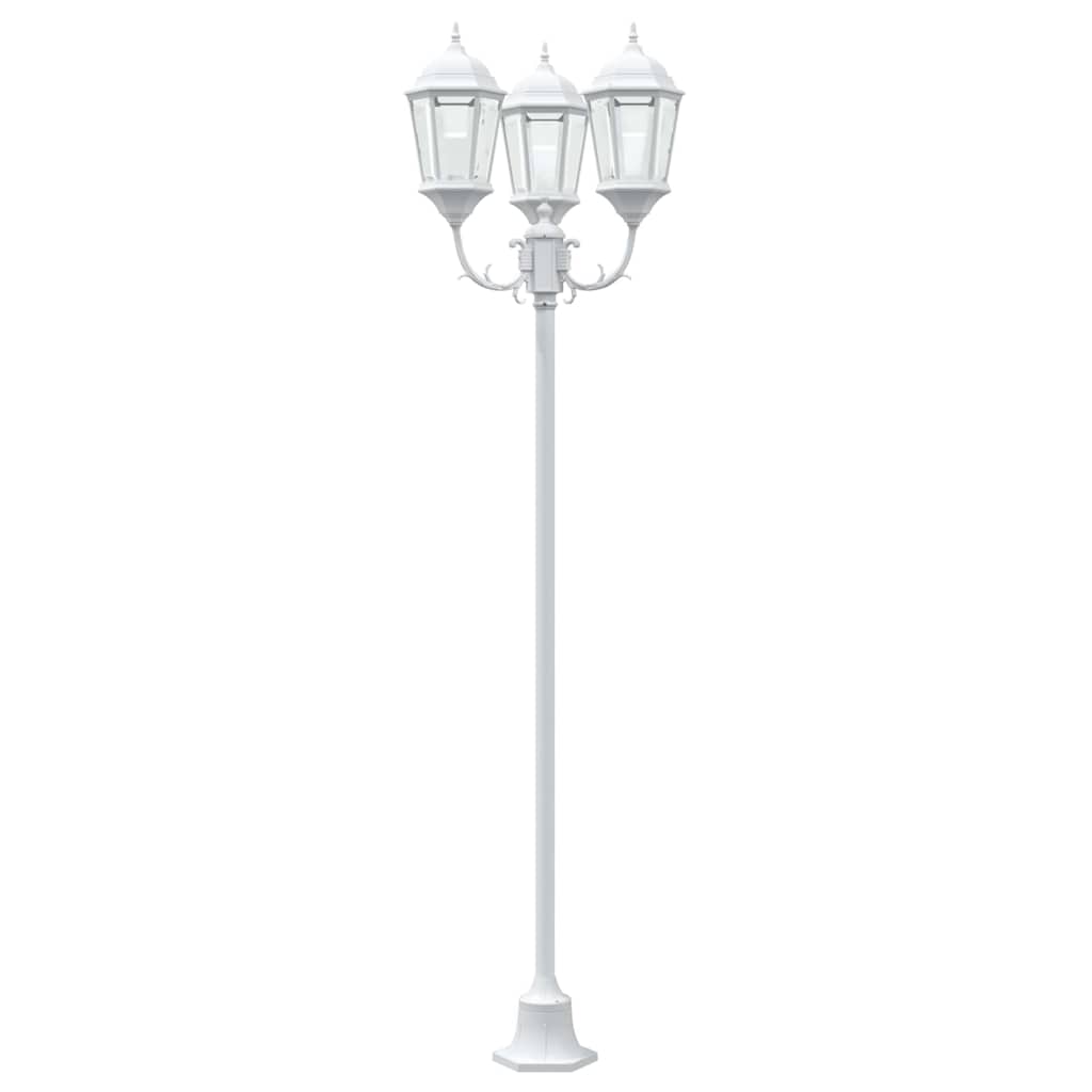 Dārza lampa Balta Alumīnijs un Stikls
