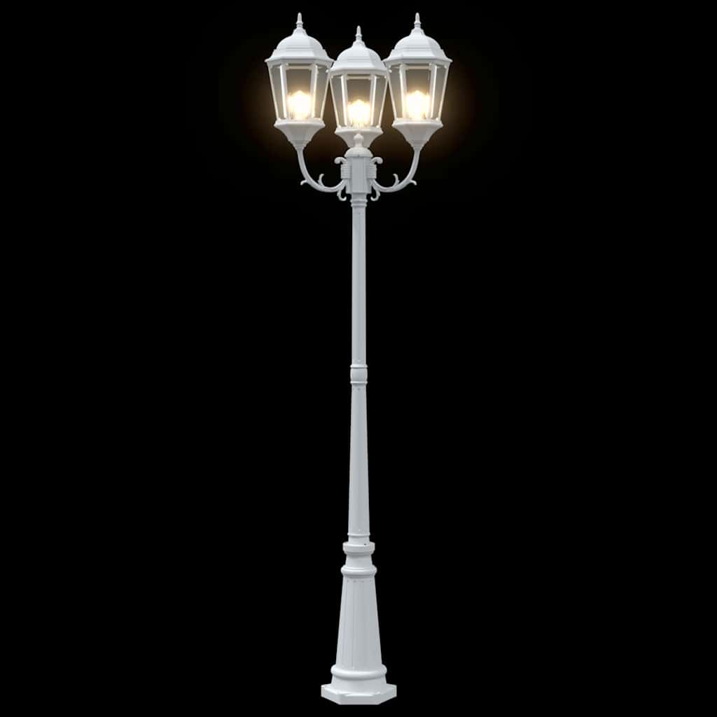 Dārza lampa Balta Alumīnijs un Stikls